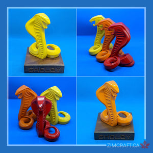 Zimcraft 3D printed shelby snake sculpture